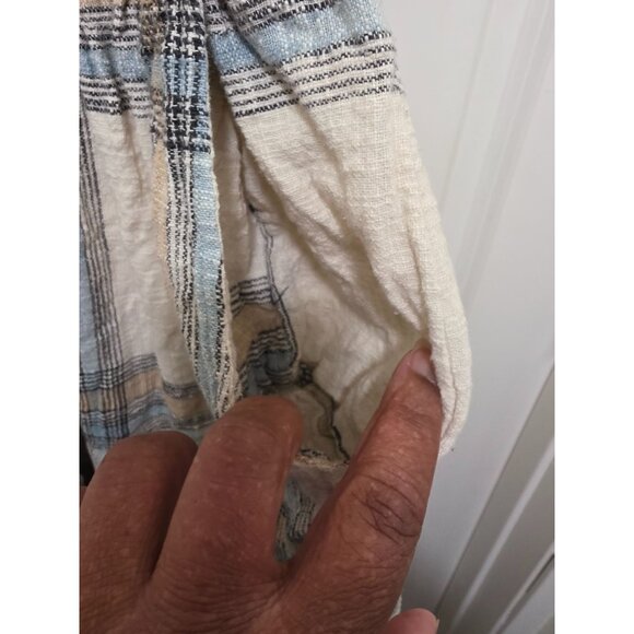 Love Stitch Blue & Beige Plaid Sleeveless Sundress With Adjustable Straps & Pock - Picture 5 of 11